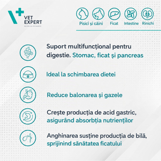Tridigest Vet Expert – Supliment pentru Susținerea Sistemului Digestiv la Câini și Pisici – 40 Tablete